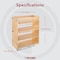 Rev-A-Shelf Maple Veneer, Light Brown, 10.5 in W, 25.25 in H, 21.81 in D, 21.75 in L, Light Brown 449-BCSC-10C - alternate 2